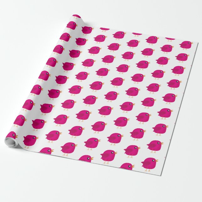 Papier Cadeau Enfants oiseau mignon  (Déroulé)