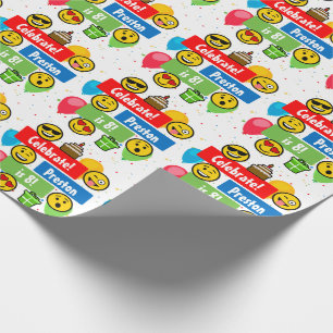 Papier Cadeau Enfants ou garçons colorés de fête d'anniversai