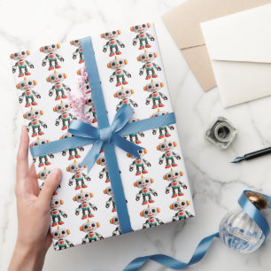 Papier Cadeau Enfants robots personnalisables
