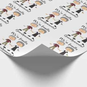 Papier Cadeau Enfin grands-parents