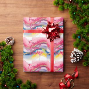 Papier Cadeau Enfin Juridique 21. Parties scintillant aquarelle