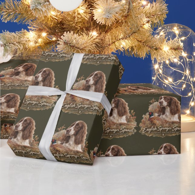 Papier Cadeau English Springer Spaniel  (Vacances)