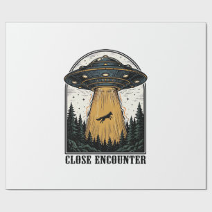 Papier Cadeau Enlèvement de la forêt extraterrestre Gravure vint