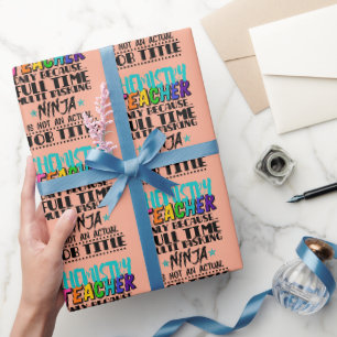 Papier Cadeau Enseignant en chimie seulement parce qu'à temps pl