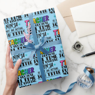 Papier Cadeau Enseignant Seulement Parce Que Plein Temps Multi T