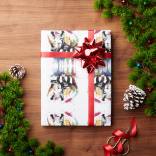 Papier Cadeau Ensemble de couleurs de la faune et de la nature d