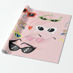 Papier Cadeau Ensemble de lunettes de soleil tendance dans un st