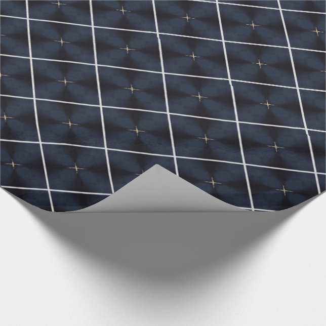 Papier Cadeau Ensemble de papier d'enveloppement bleu et blanc m (Coin)