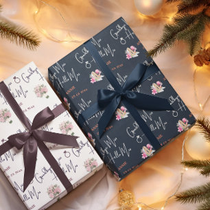 Papier Cadeau Enterrement de vie de jeune fille Moderne Au revoi