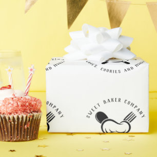 Papier Cadeau Entreprise de Boulangerie Sucrée Moderne