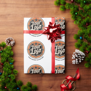 Papier Cadeau Entreprise de logo et de texte personnalisés simpl