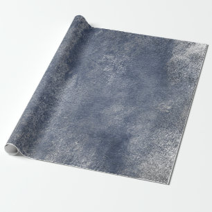 Papier Cadeau Enveloppe bleue sale affligée de gris argenté