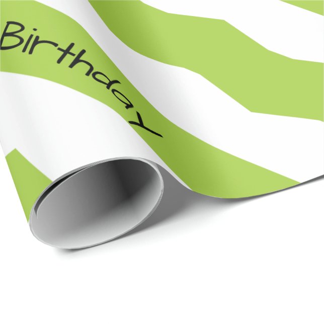 Papier Cadeau Enveloppe cadeau Anniversaire Lime (Coin rond)