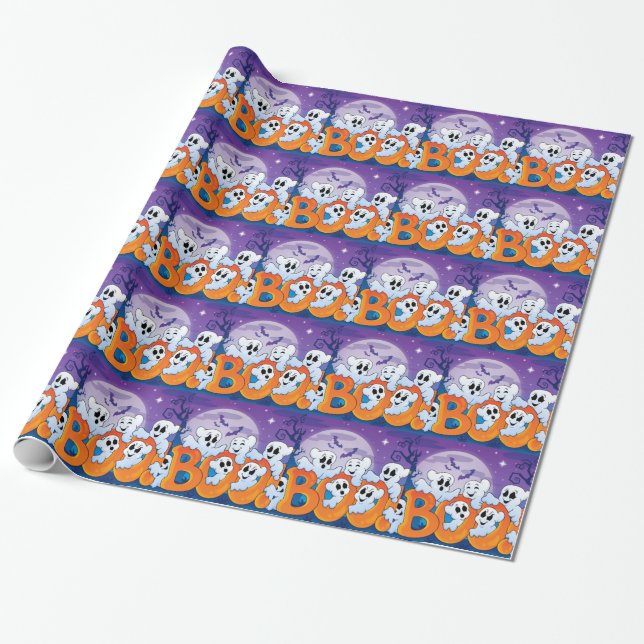Papier Cadeau Enveloppe cadeau de fête d'Halloween (Déroulé)