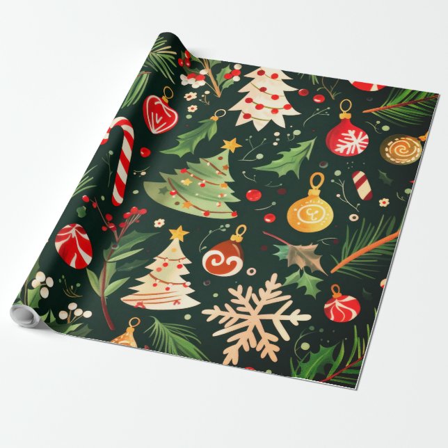 Papier Cadeau Enveloppe cadeau de Noël (Déroulé)