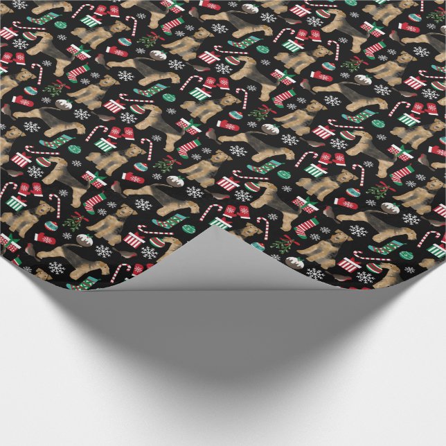 Papier Cadeau Enveloppe cadeau de Noël Airedale (Coin)