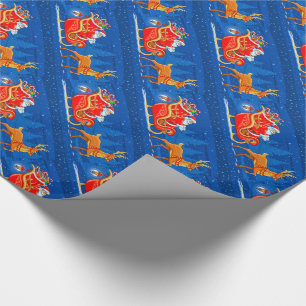 Papier Cadeau Enveloppe cadeau de Noël/Père Noël et Sleigh