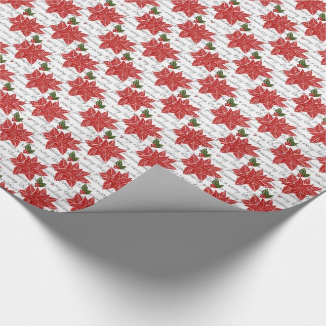 Papier Cadeau Enveloppe cadeau de Noël/Pointsets (Coin)