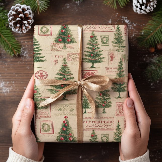 Papier Cadeau Enveloppe cadeau de Noël Vintage (Créateur téléchargé)