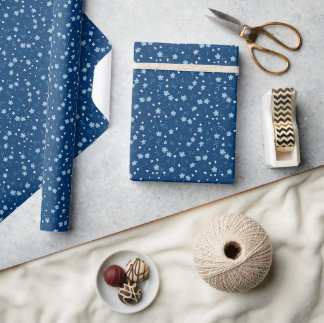 Papier Cadeau Enveloppe cadeau Fleur sauvage bleu Icy