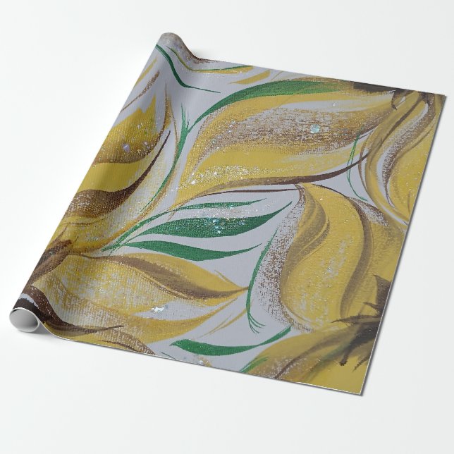 Papier Cadeau Enveloppe cadeau floral (Déroulé)