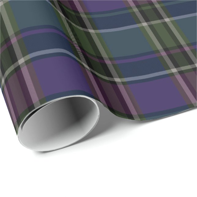 Papier Cadeau Enveloppe cadeau HAMbyWG 30X6 - Plaid violet/ras (Coin rond)