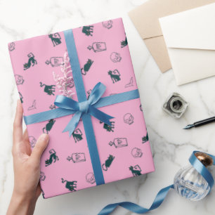 Papier Cadeau Enveloppe cadeau Motif Halloween rose 💀