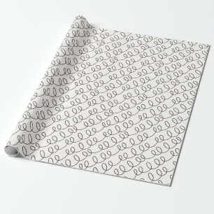 Papier Cadeau Enveloppe cadeau Motif Unisex Black & White Scribb