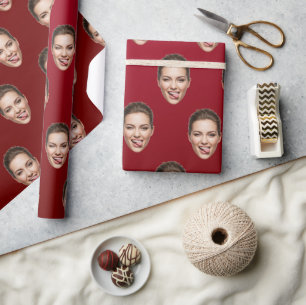 Papier Cadeau Enveloppe cadeau personnalisé drôle visage personn