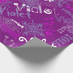 Papier Cadeau Enveloppe cadeau pourpre Flammes de neige lacée p