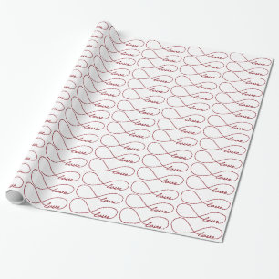 Papier Cadeau Enveloppe cadeau Red Love Infinity