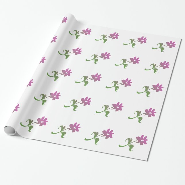 Papier Cadeau Enveloppe cadeau simple rose (Déroulé)