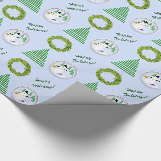 Papier Cadeau Enveloppe cadeau - Snowglobe, Arbre, Wreath, Happy (Coin)