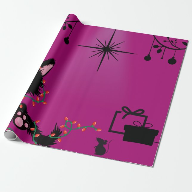 Papier Cadeau Enveloppe cadeau - Thème Chat - Gatito Chat (Déroulé)