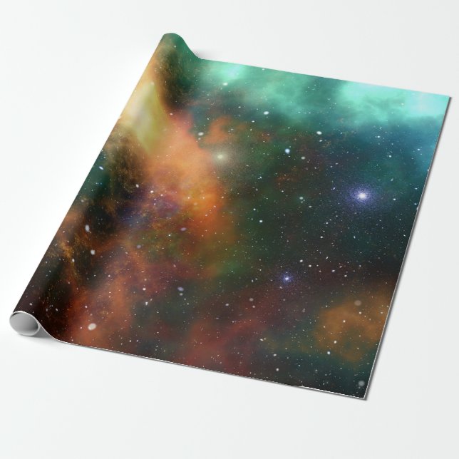 Papier Cadeau Enveloppe cadeau Universe Starry Sky Outer Space (Déroulé)