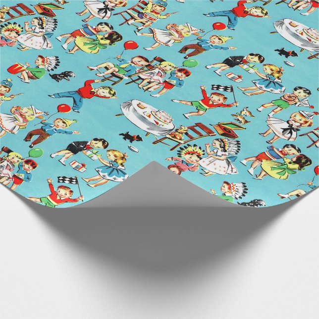 Papier Cadeau Enveloppe cadeaux pour enfants des années 1950 (Coin)