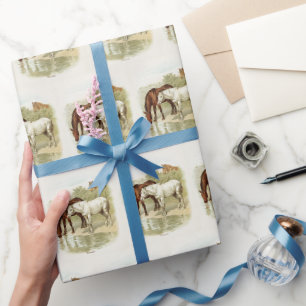 Papier Cadeau Enveloppe carrelée par partie vintage d'amants de