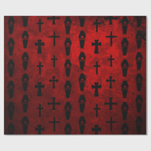 Papier Cadeau Enveloppe de cadeau de cercueil de vampire de Goth