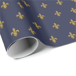 Papier Cadeau Enveloppe de cadeau de Gold Fleur de Lis Masculine