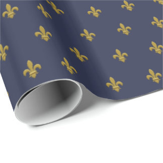 Papier Cadeau Enveloppe de cadeau de Gold Fleur de Lis Masculine