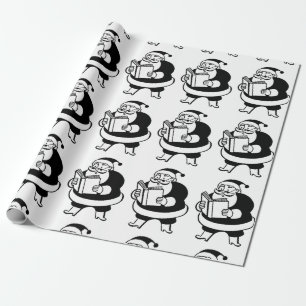 Papier Cadeau Enveloppe de cadeau de lecture noire/blanche