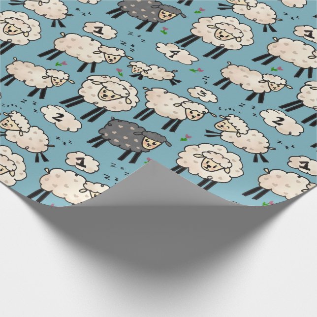 Papier Cadeau "Enveloppe de cadeau de moutons pour compte" (Coin)