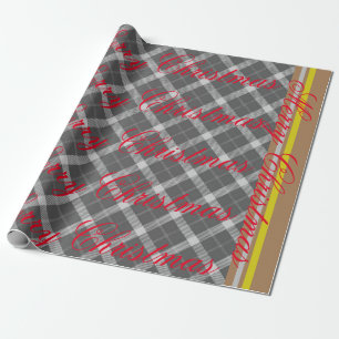 Papier Cadeau Enveloppe de cadeau de NOËL PLAID  m3galleryStudi