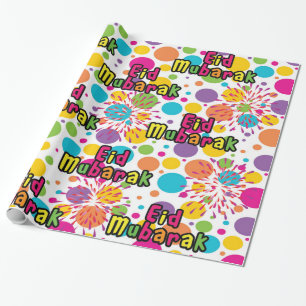 Papier Cadeau Enveloppe de cadeau d'éclaboussure d'Eid Mubarak