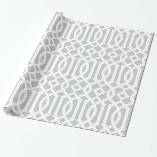 Papier Cadeau Enveloppe de cadeau grise du treillis | (Déroulé)