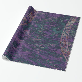 Papier Cadeau Enveloppe de cadeau mauve-foncé abstraite de batik