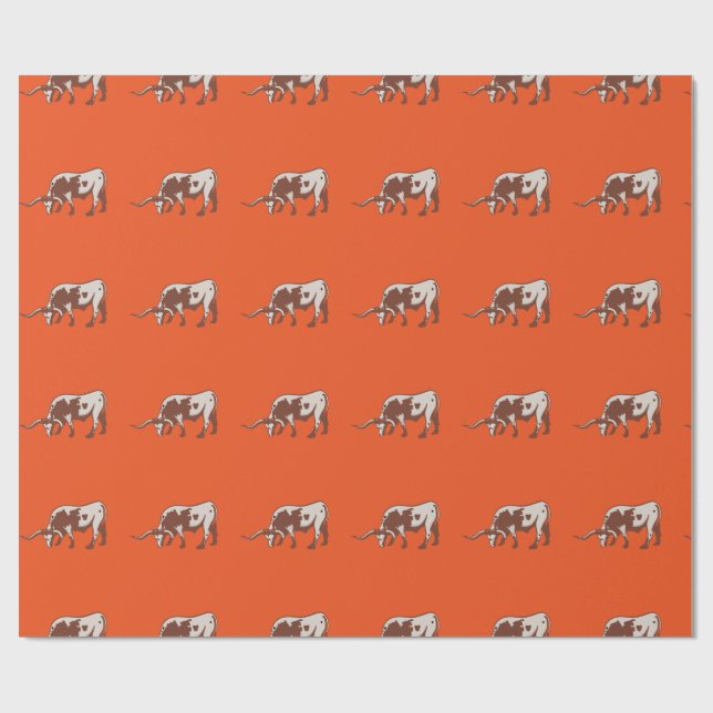 Papier Cadeau Enveloppe de cadeau occidentale de boeuf de (Plat)