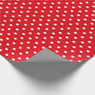 Papier Cadeau Enveloppe de cadeau pointillée rouge et blanche d