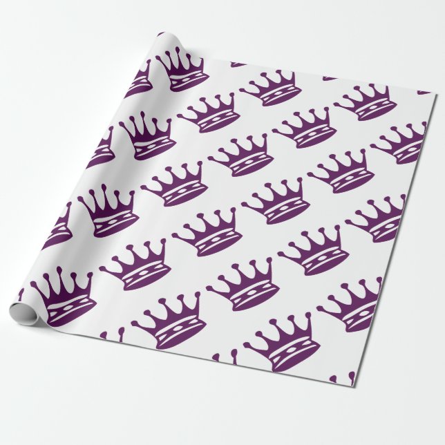 Papier Cadeau Enveloppe de cadeau pourpre de couronne (Déroulé)