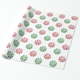 Papier Cadeau Enveloppe de cadeau rayée rouge et verte de